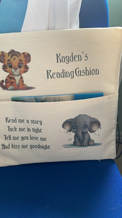 Children's pocket reading cushion cover