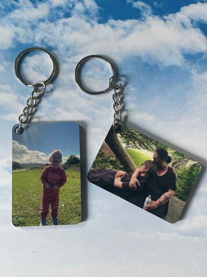 Custom Photo Rectangle key Ring