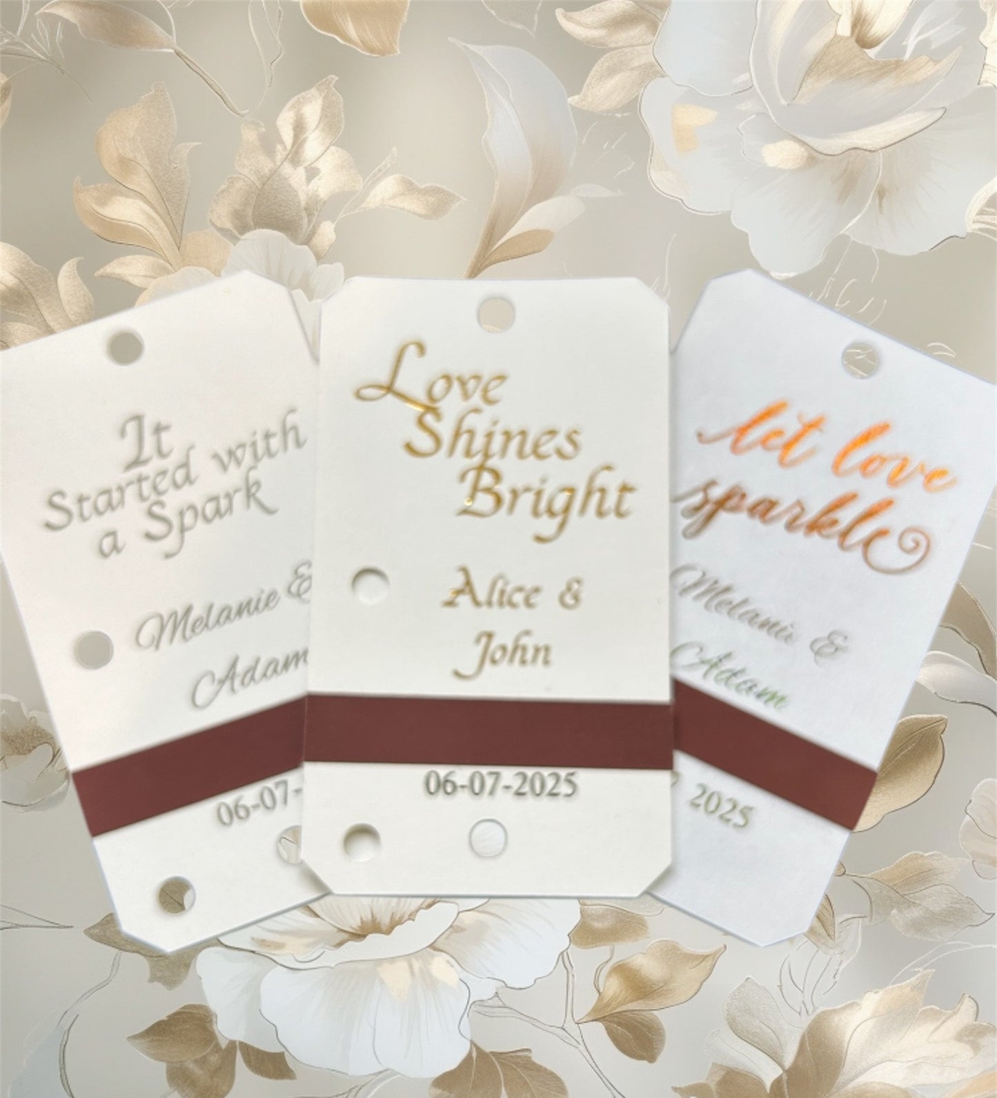 Celebration sparkler tags