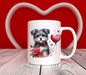 Valentine mugs ( hearts and flowers)