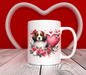 Valentine mugs ( hearts and flowers)