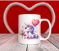 Valentine mugs ( hearts and flowers)