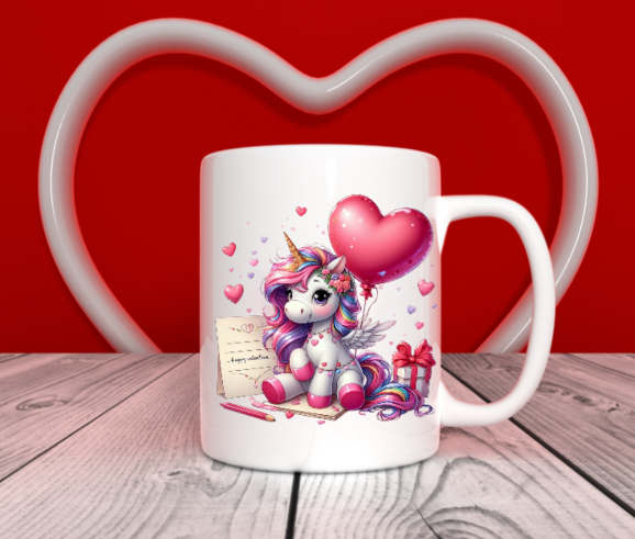 Valentine mugs ( hearts and flowers)