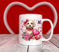 Valentine mugs ( hearts and flowers)