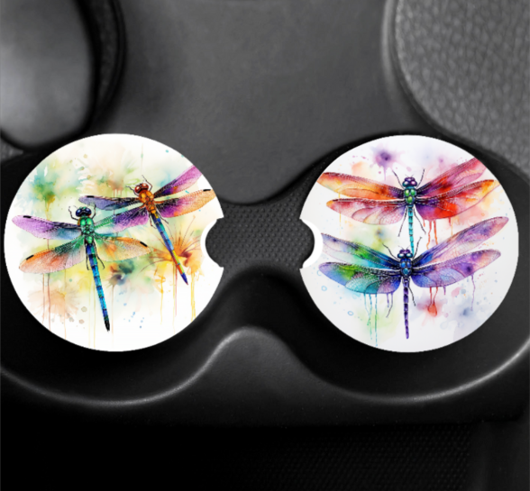 Car Coasters ( Dragonfly/Hummingbird)