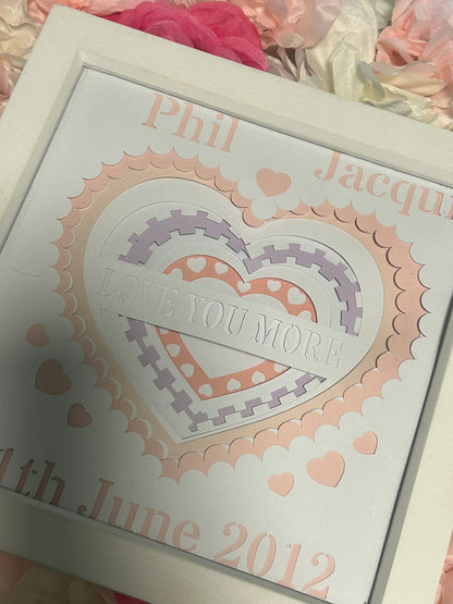 Personalised Heart Shadow box