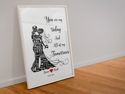 Wedding Personalised Word Prints