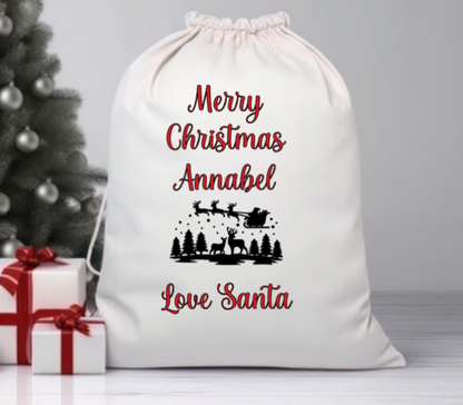 Large Personalised Christmas Sack