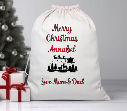 Large Personalised Christmas Sack