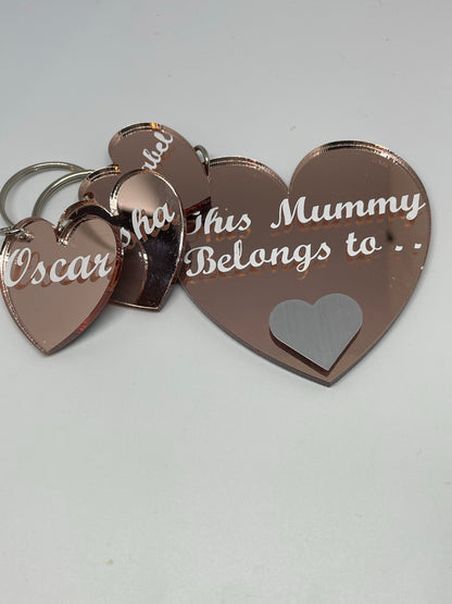 Heart Family Keyring