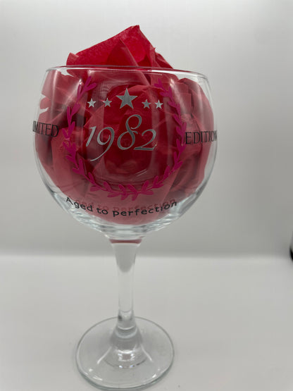 Personalised wine or gin glass